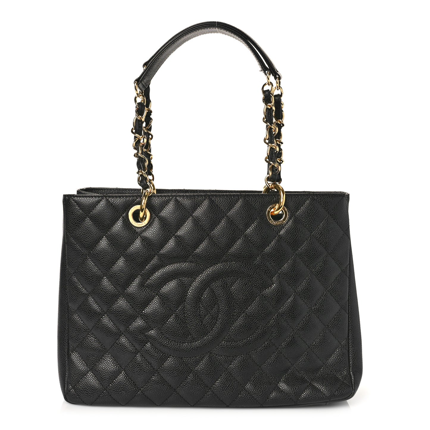 Caviar Quilted Grand Shopping Tote GST Black