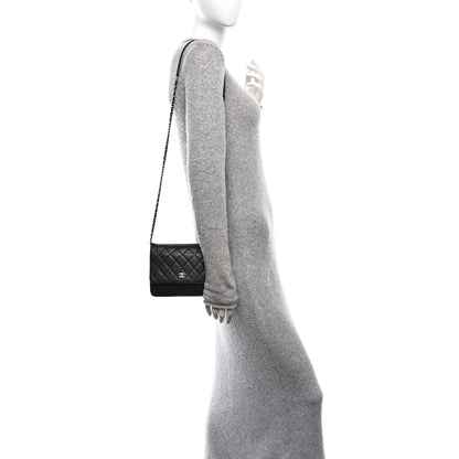 Chanel Caviar Quilted Square Wallet On Chain WOC Black 2 of 11