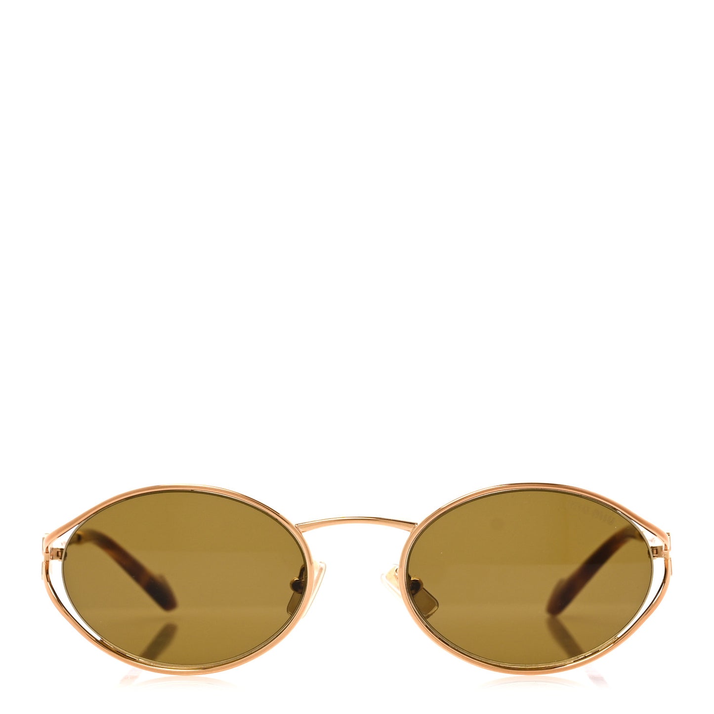 Metal Oval Sunglasses SMU52Y Tortoise Loden