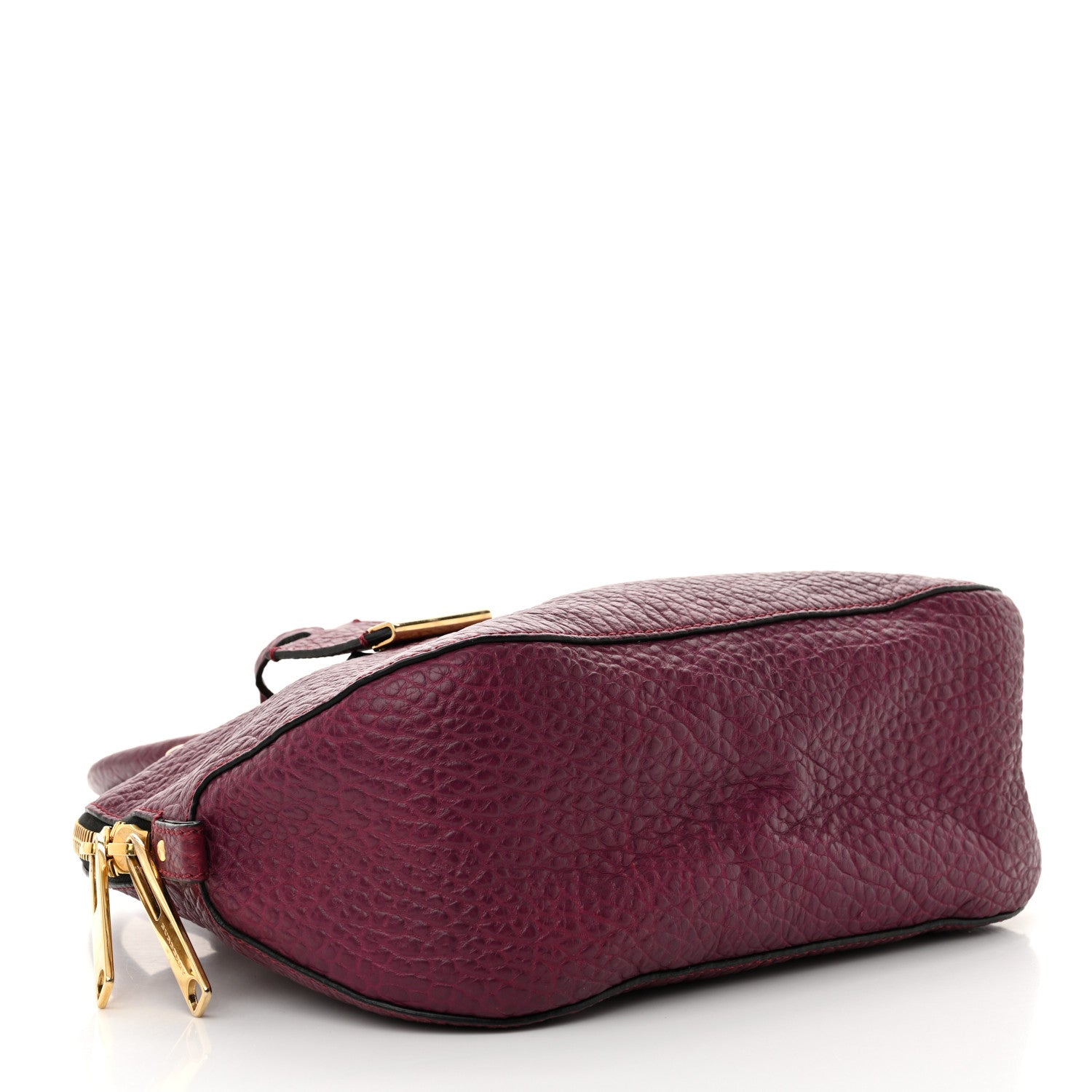 Burberry Heritage Grain Small Orchard Bowling Bag Damson Magenta 4 of 10