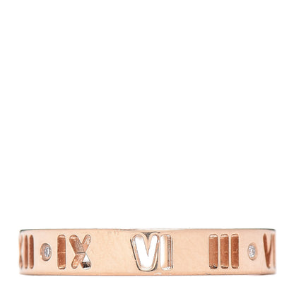 Tiffany 18K Rose Gold Diamond Atlas Pierced Ring 53 6.5 1 of 4