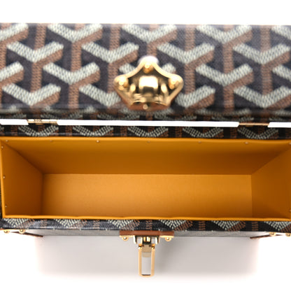 Goyard Goyardine Cassette Trunk Bag Black Gold 5 of 11