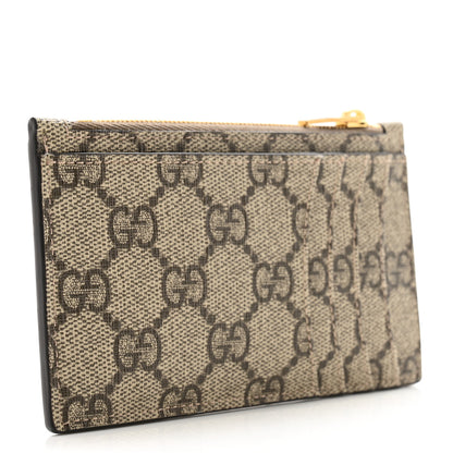 Gucci X BALENCIAGA GG Supreme Monogram Zip Card Case Beige Ebony 3 of 7