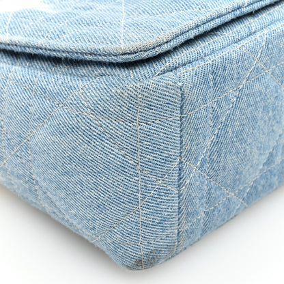 Christian Dior Denim Macrocannage Tie Dye Cannage Small Caro Bag White Blue 8 of 9