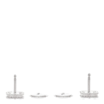 Van Cleef & Arpels 18K White Gold Turquoise Sweet Alhambra Earrings 3 of 6