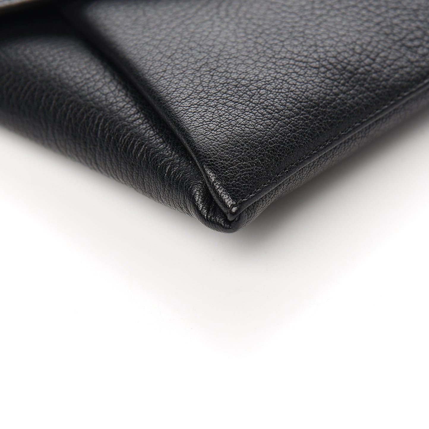 Sugar Goatskin Medium Antigona Envelope Clutch Black