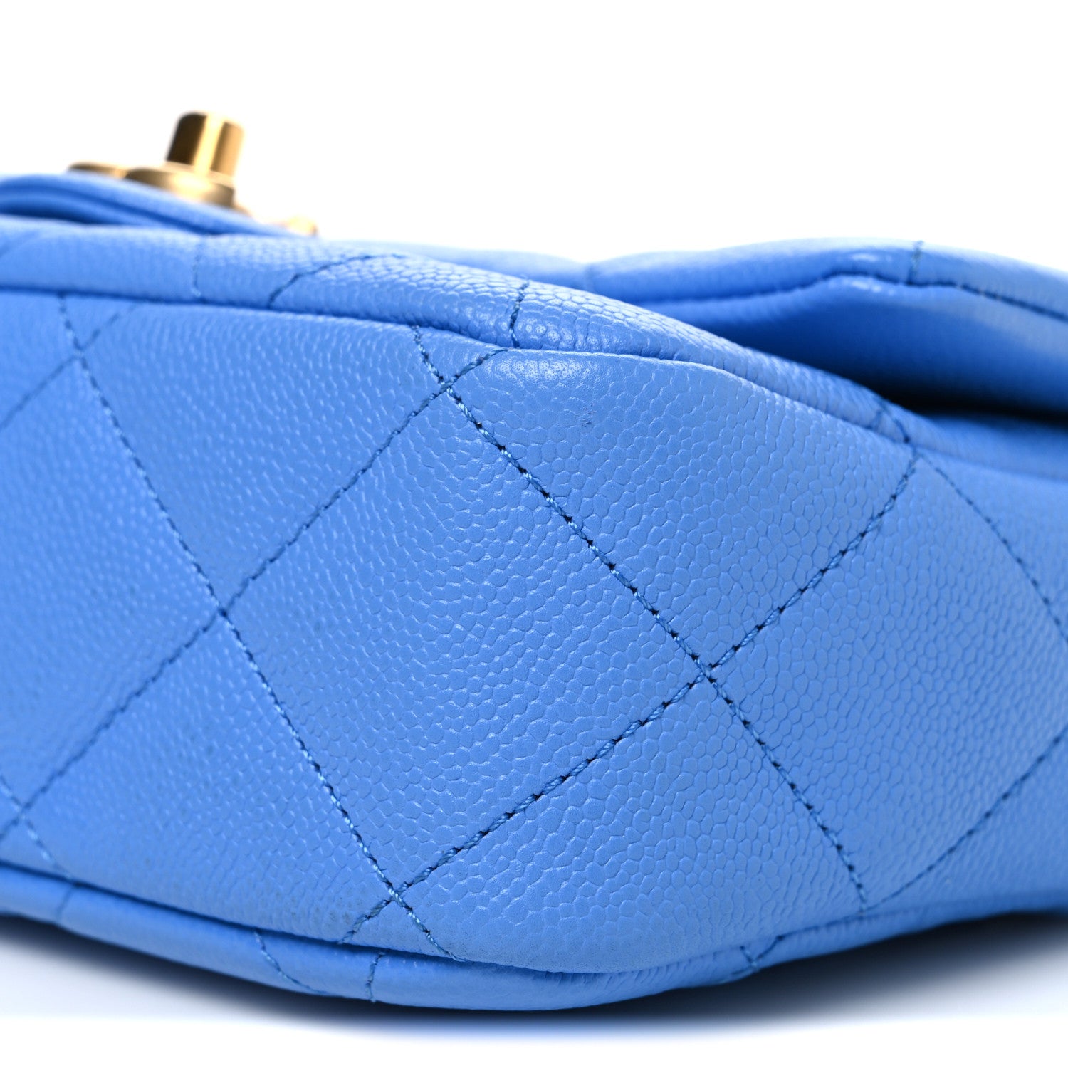 Chanel Caviar Quilted Mini Sweetheart Flap Blue 10 of 11