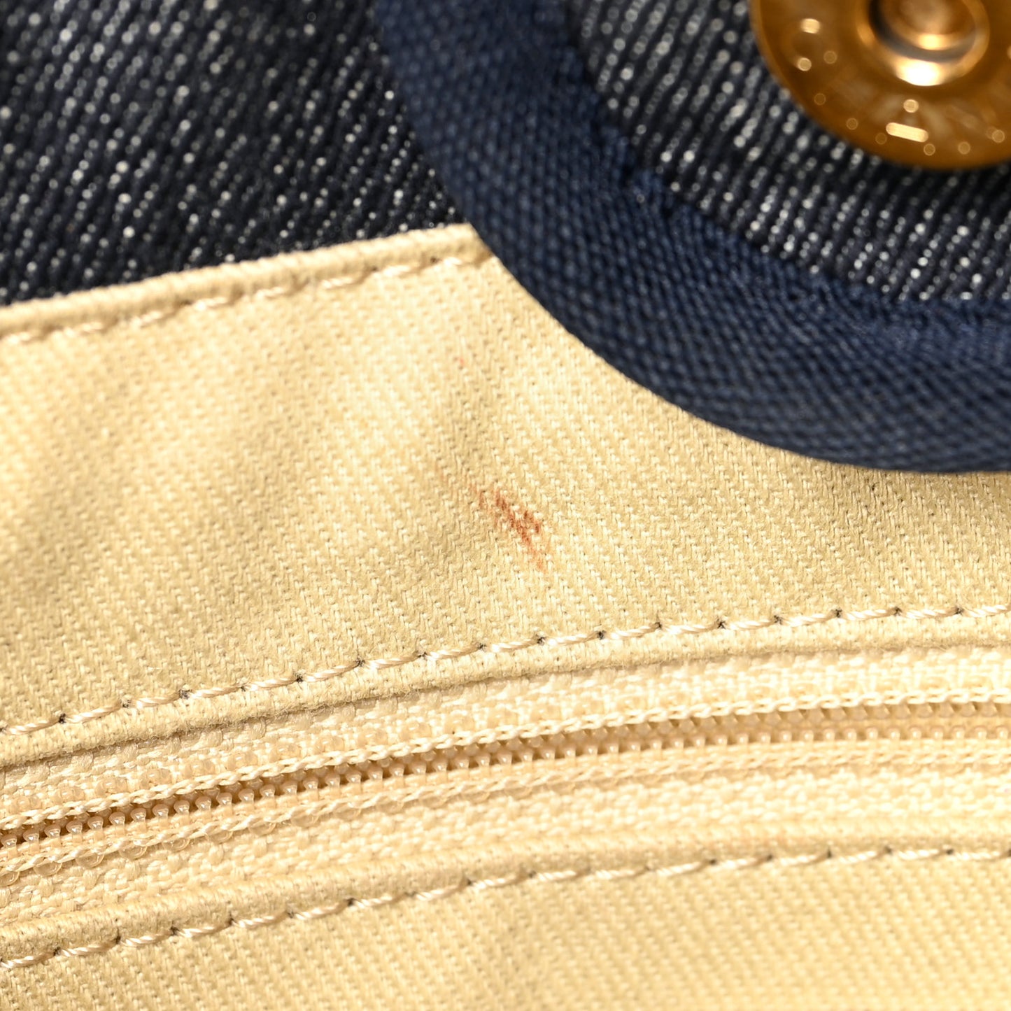 Denim Mini Deauville Tote Dark Blue