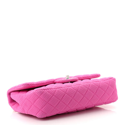 Chanel Neoprene Quilted Medium Single Flap Pink 4 of 11