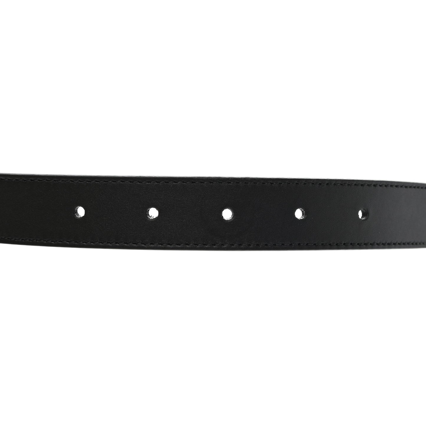 Moon Calfskin Torchon Double G 25mm Belt 75 30 Black