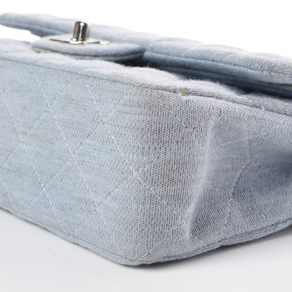 Chanel Jersey Quilted Small Double Flap Blue 6 of 12