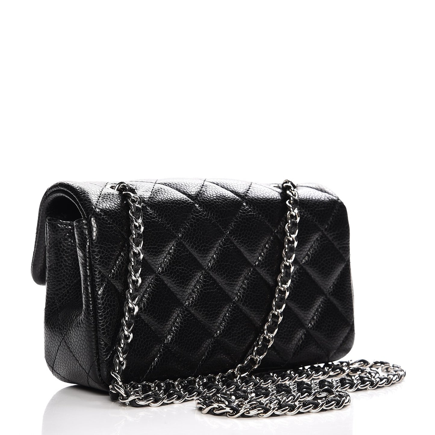 Caviar Quilted Extra Mini Flap Black