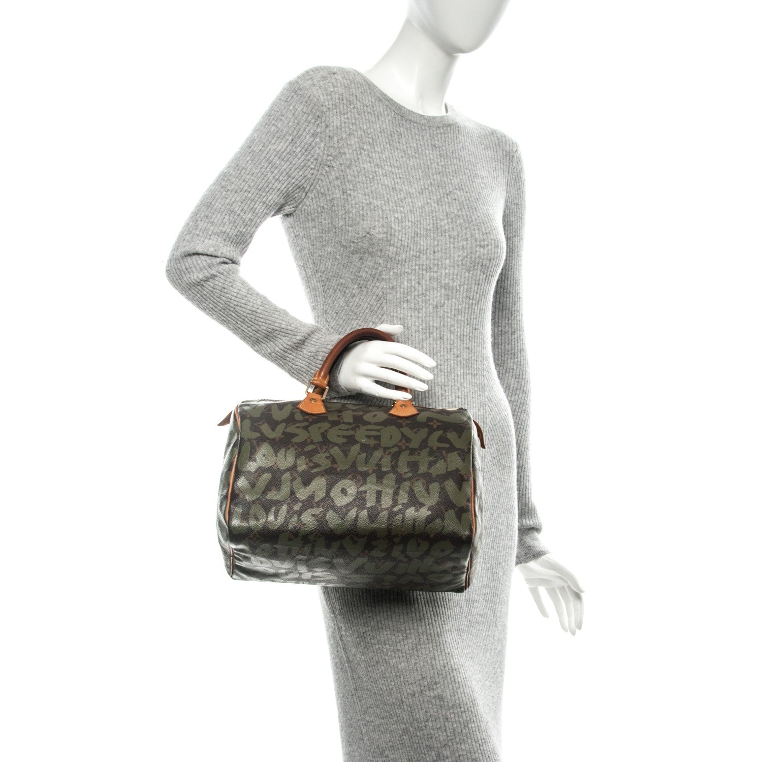 Louis Vuitton Monogram Graffiti Speedy 30 Kaki 2 of 8