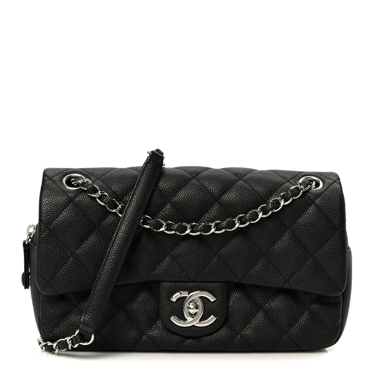 Caviar Quilted Medium Easy Flap Black