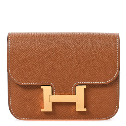 Hermes Epsom Constance Slim Wallet Gold 1 of 9