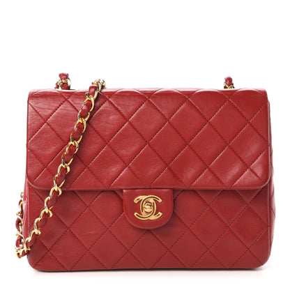 Chanel Lambskin Quilted Small Single Flap Red 1 of 10