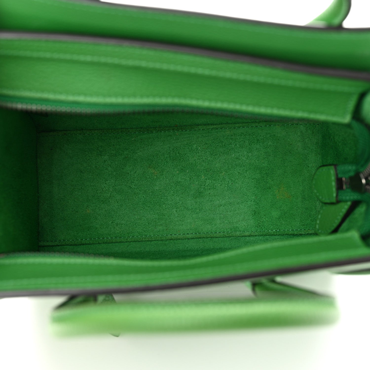 Celine Drummed Calfskin Nano Luggage Mint 5 of 11