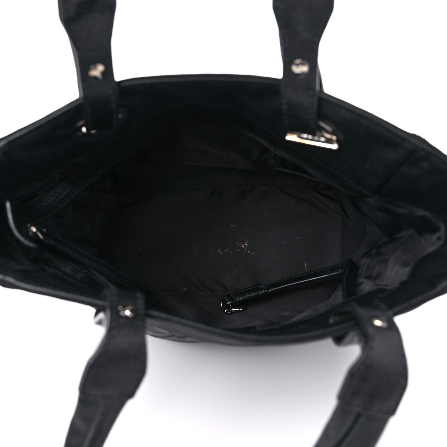 Chanel Coated Canvas Quilted Small Paris Biarritz Tote Black 5 of 12