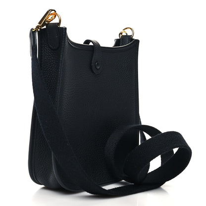 Hermes Taurillon Clemence Evelyne TPM Black 3 of 11