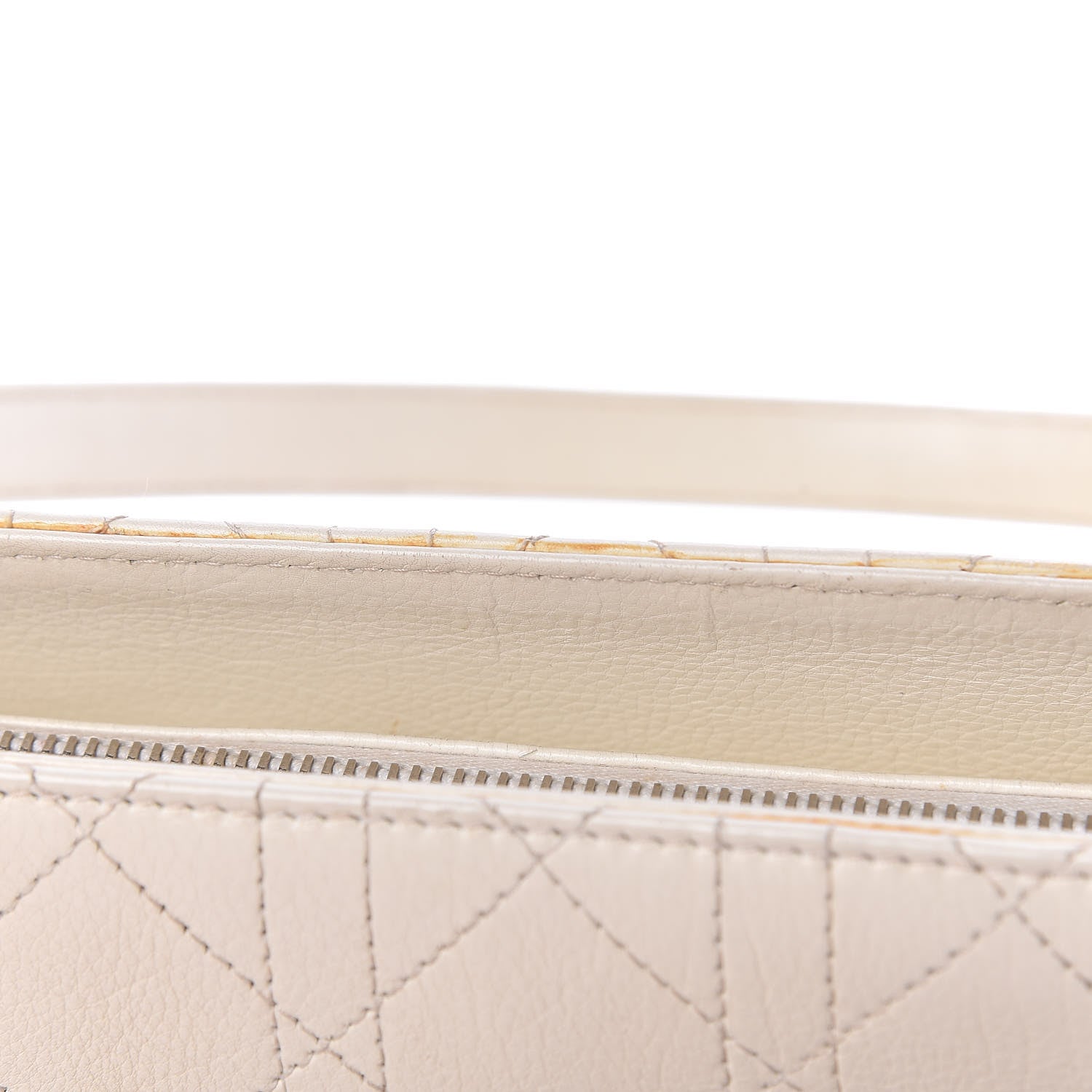 Christian Dior Calfskin Cannage Stitched East West Lady Dior White 20 of 29