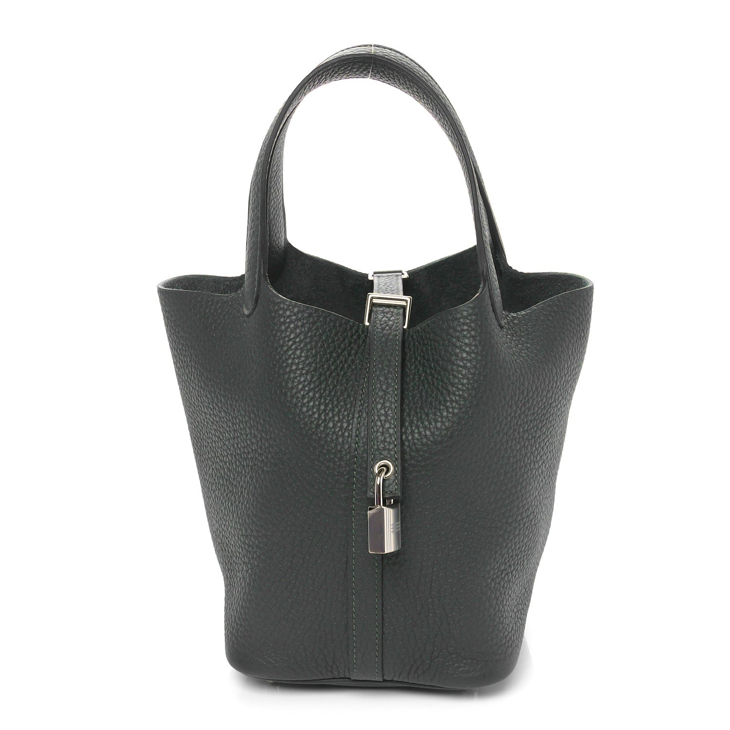 Hermes Taurillon Clemence Picotin Lock 18 PM Vert Fonce 1 of 10