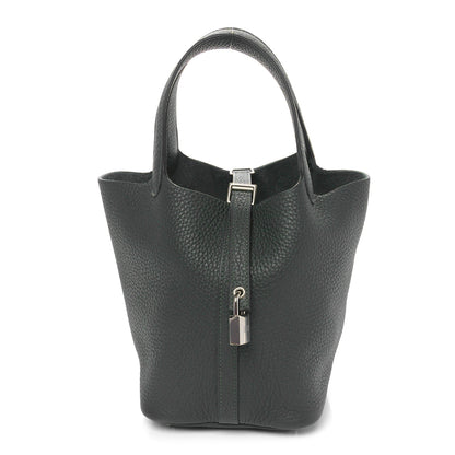 Hermes Taurillon Clemence Picotin Lock 18 PM Vert Fonce 1 of 10