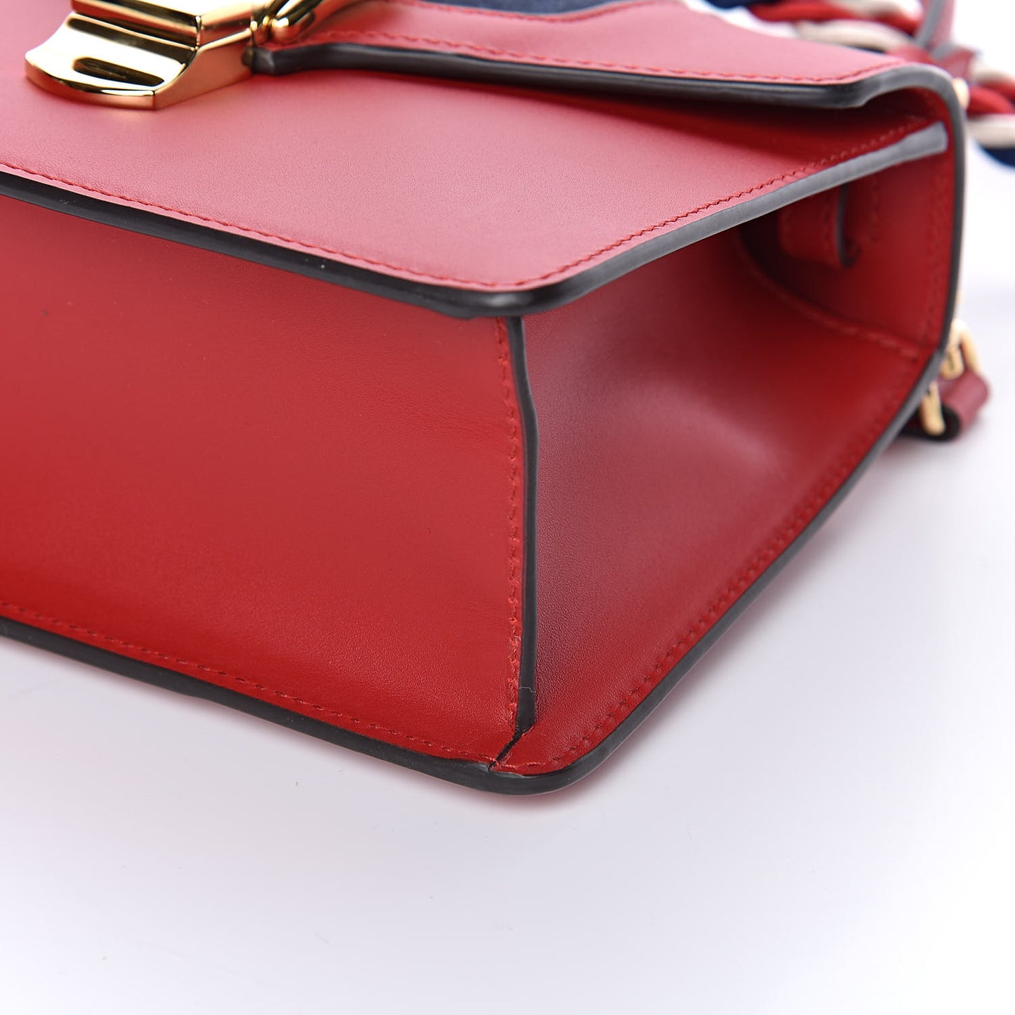 Calfskin Mini Sylvie Top Handle Bag Hibiscus Red