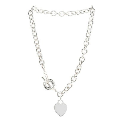 Tiffany Sterling Silver Heart Tag Toggle Necklace 3 of 4