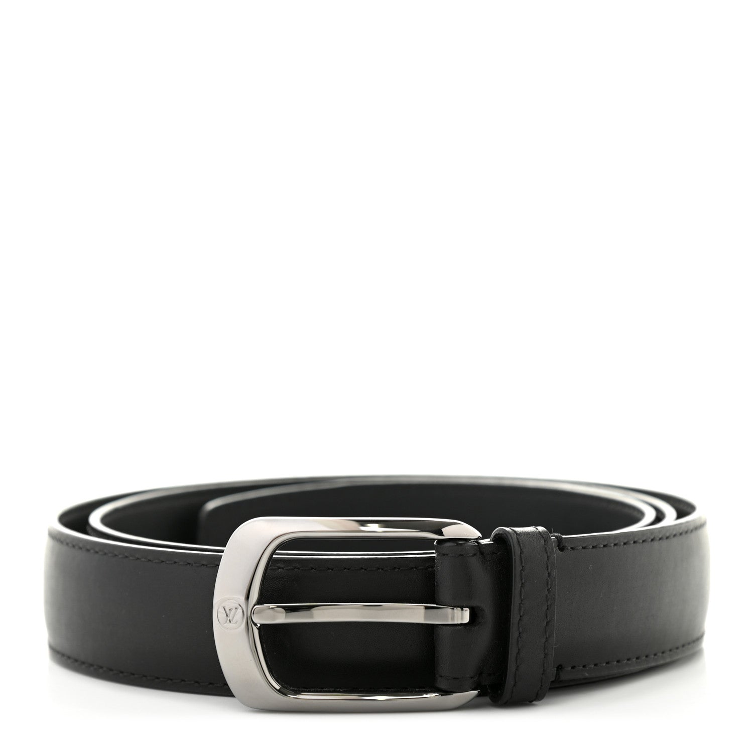 Louis Vuitton Calfskin Belt 100 40 Black 1 of 6