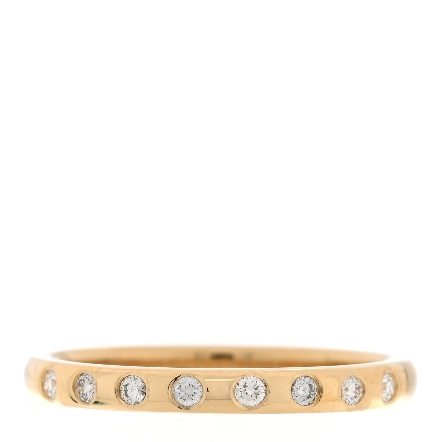 18K Yellow Gold Diamond Elsa Peretti 8 Diamond Stacking Band Ring 62 10