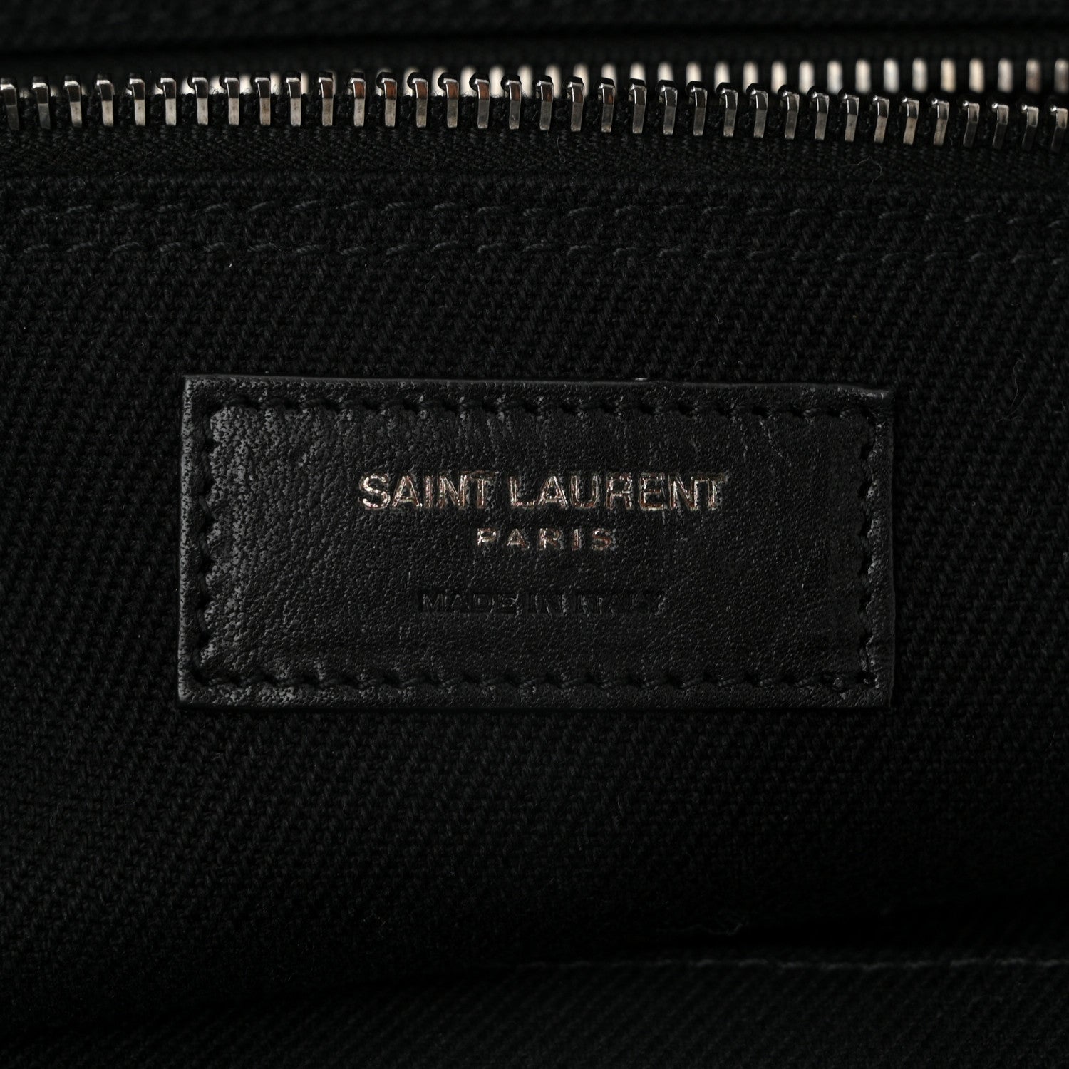 Saint Laurent Linen Calfskin Rive Gauche Tote Black 6 of 11