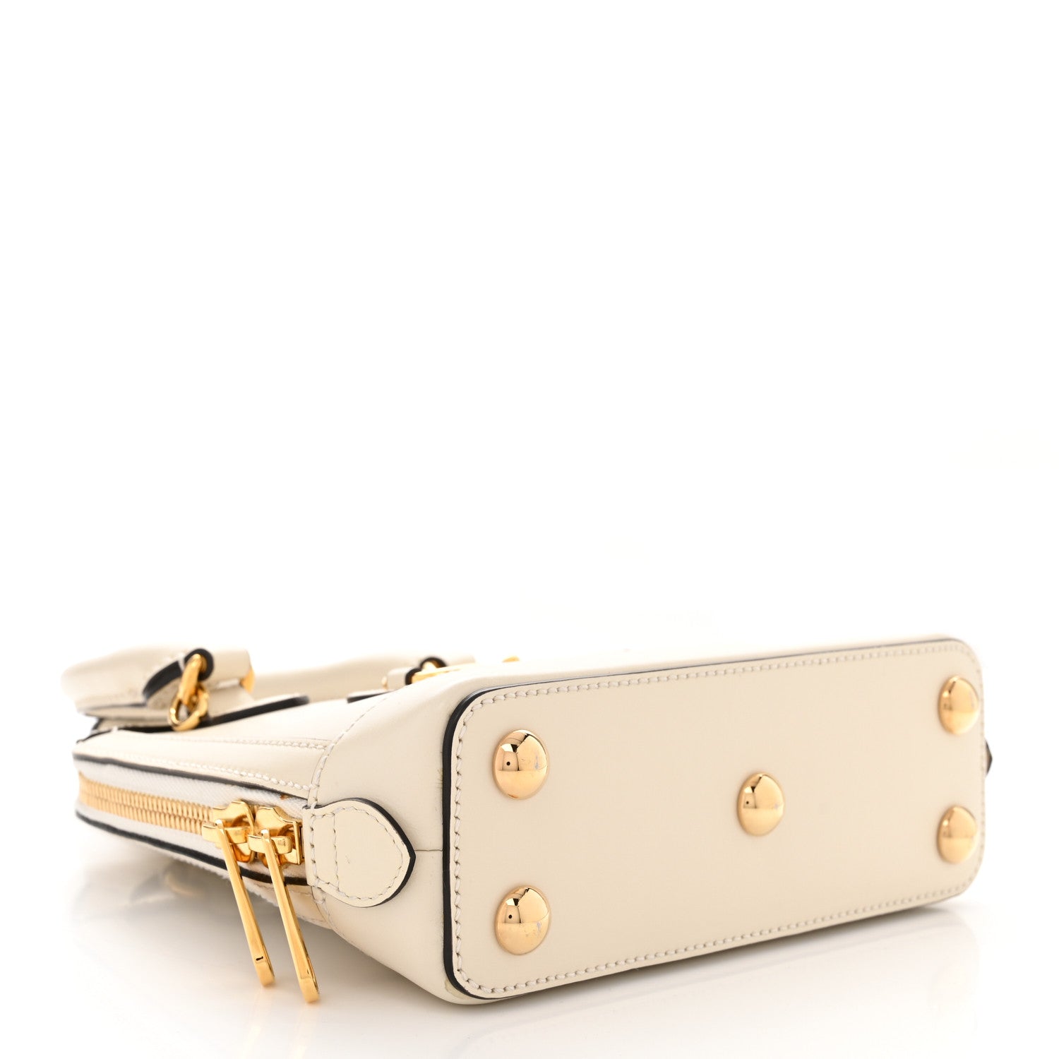 Gucci Boarded Plutone Calfskin Mini Horsebit 1955 Top Handle Bag Mystic White 4 of 12
