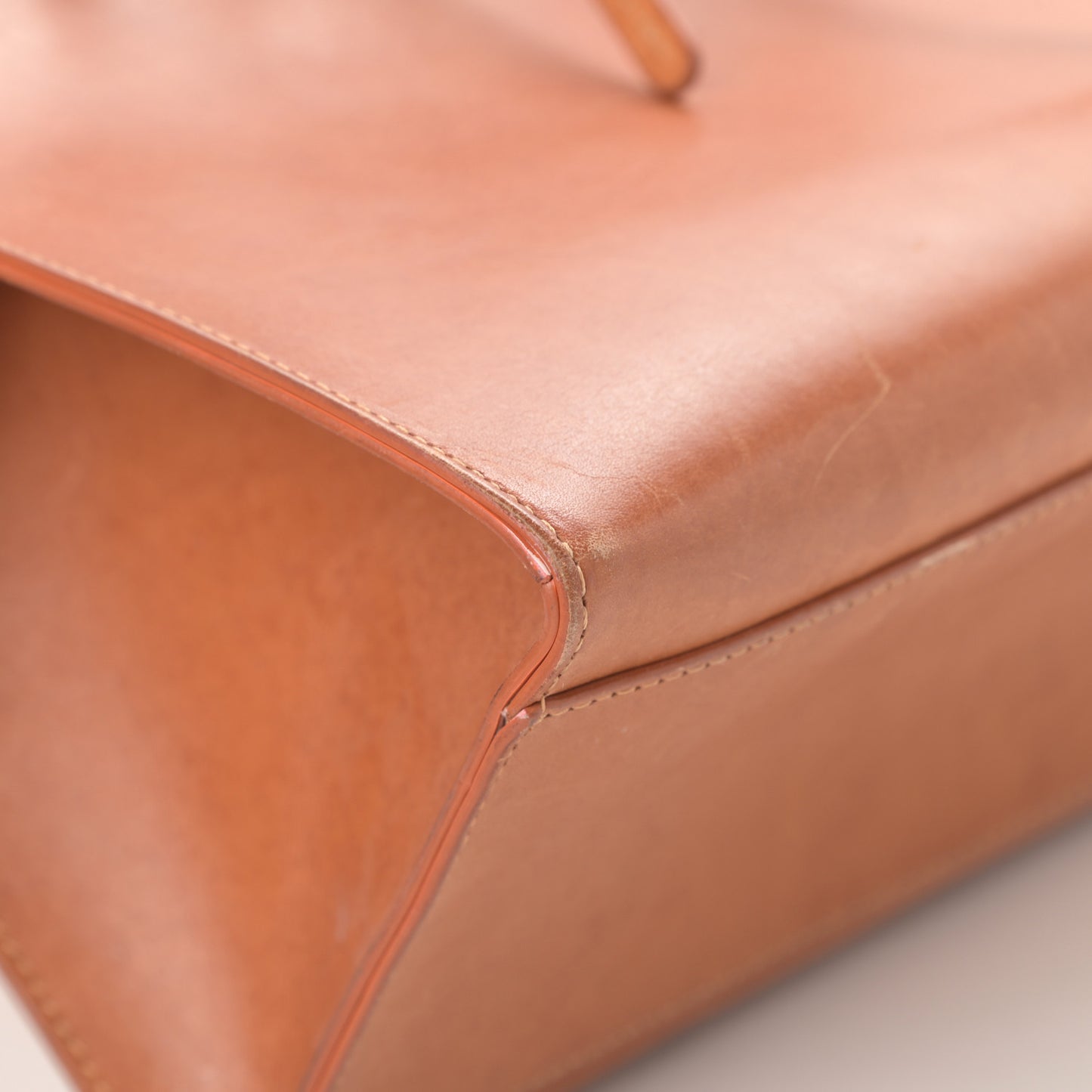 Vegetable Tanned Calfskin Mini Sun Bag Cammello