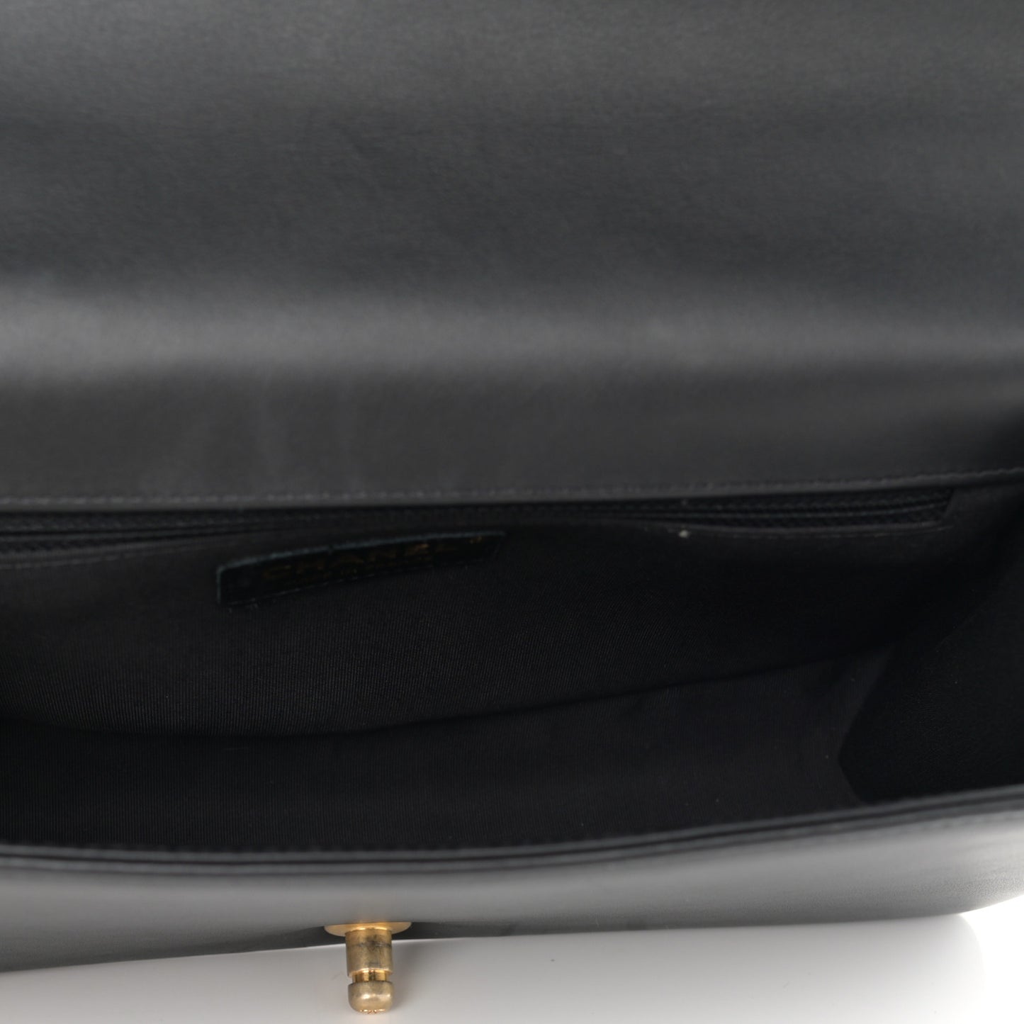 Calfskin Chevron Quilted New Medium Boy Flap Black