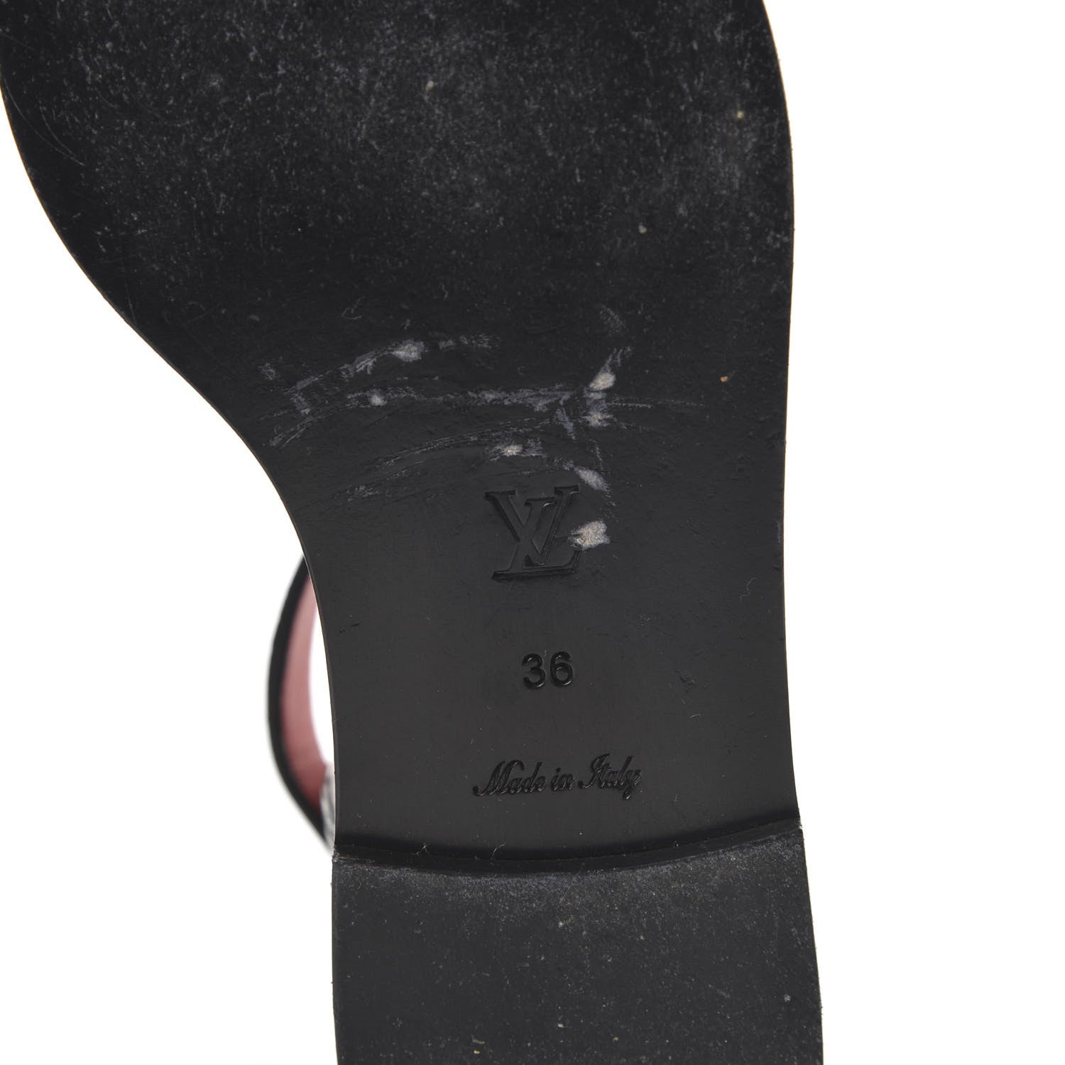 Louis Vuitton Calfskin Monogram Ocean Drive Flat Sandals 36 Black 6 of 13
