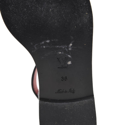 Louis Vuitton Calfskin Monogram Ocean Drive Flat Sandals 36 Black 6 of 13