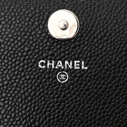 Chanel Caviar Quilted Square Wallet On Chain WOC Black 6 of 12