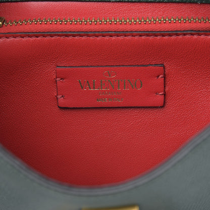 Valentino Garavani Grainy Calfskin VSling Hobo Bag English Green 6 of 9