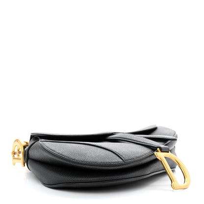 Christian Dior Grained Calfskin Saddle Bag Black 4 of 10
