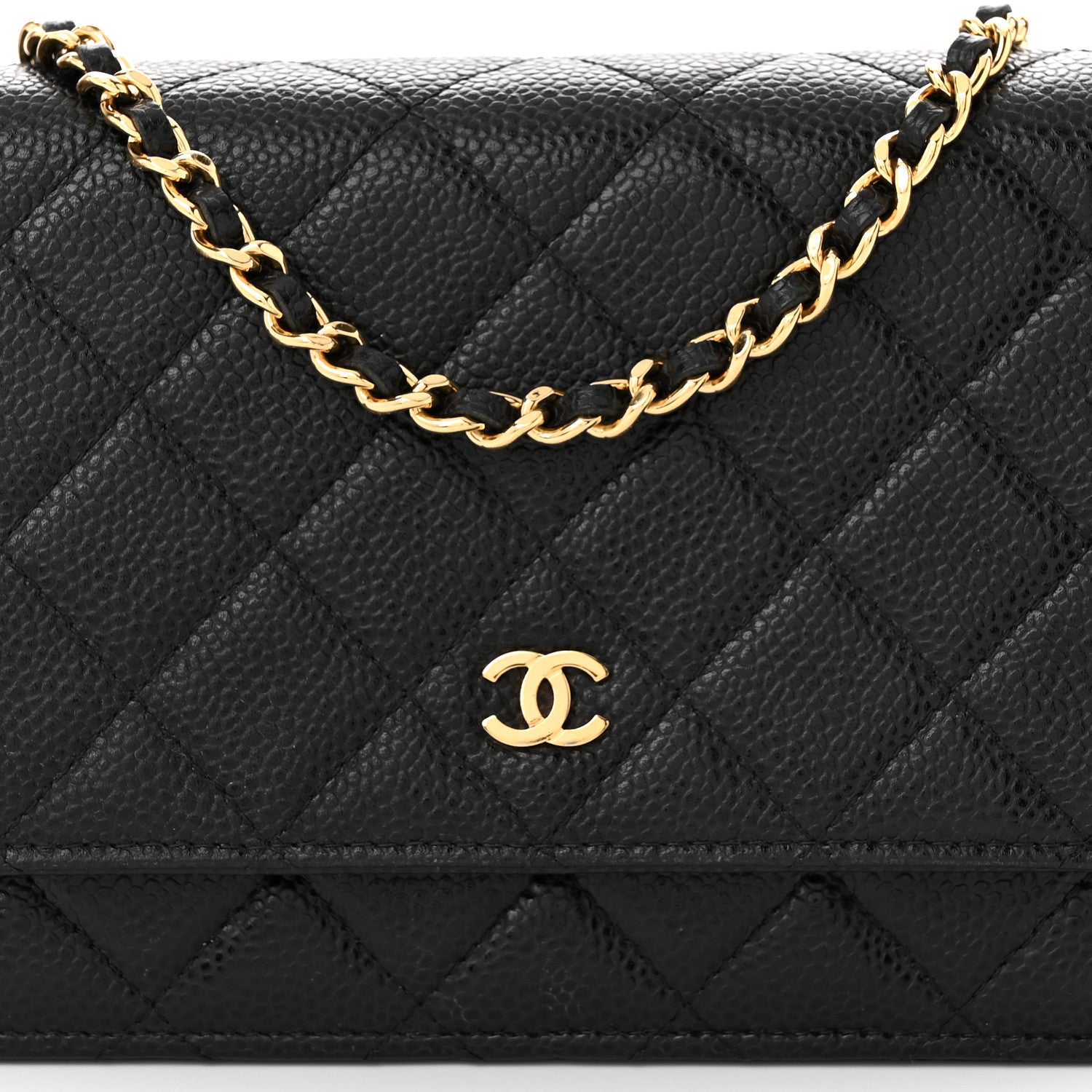 Chanel Caviar Quilted Wallet on Chain WOC Black 9 of 13