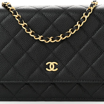 Chanel Caviar Quilted Wallet on Chain WOC Black 9 of 13