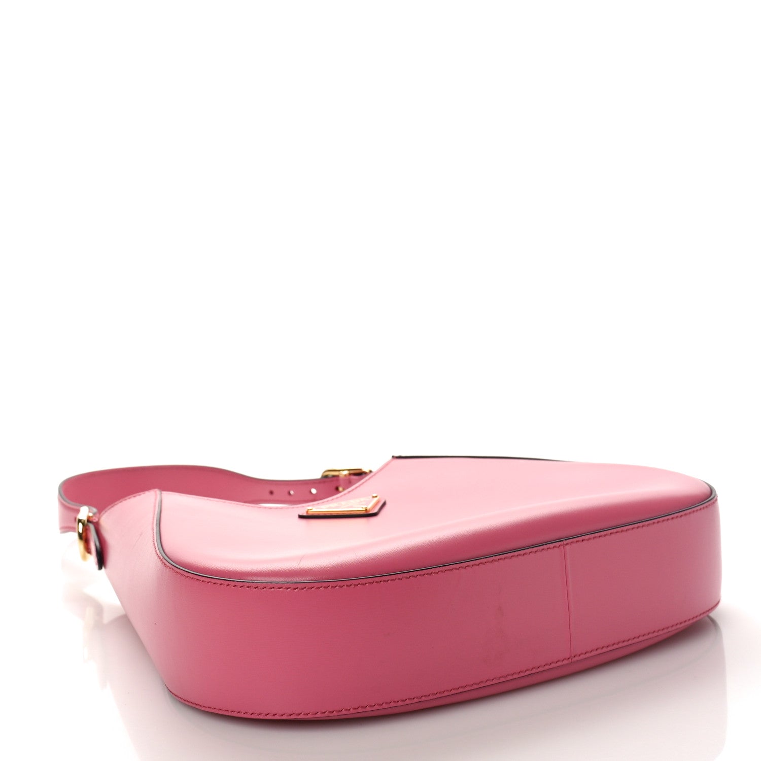 Prada Spazzolato Cleo Shoulder Bag Black Pink 4 of 9