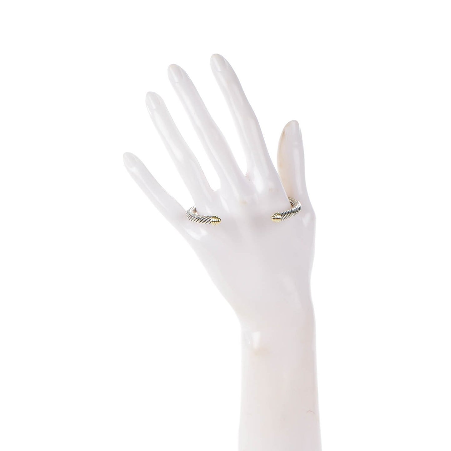 Sterling Silver 14K Yellow Gold 5mm Cable Classics Bracelet