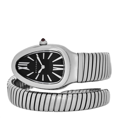 Bulgari Stainless Steel 35mm Serpenti Tubogas Quartz Watch Black 2 of 5