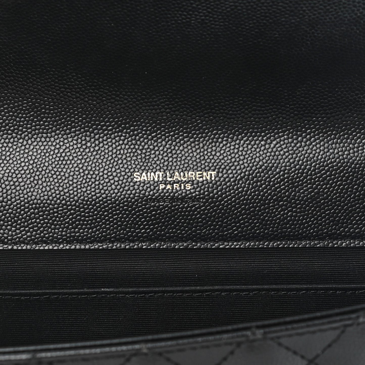 Grain De Poudre Textured Mixed Matelasse Triquilt Monogram Clutch Black