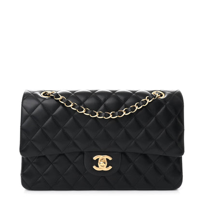 Chanel Lambskin Quilted Medium Double Flap Black 1 of 10