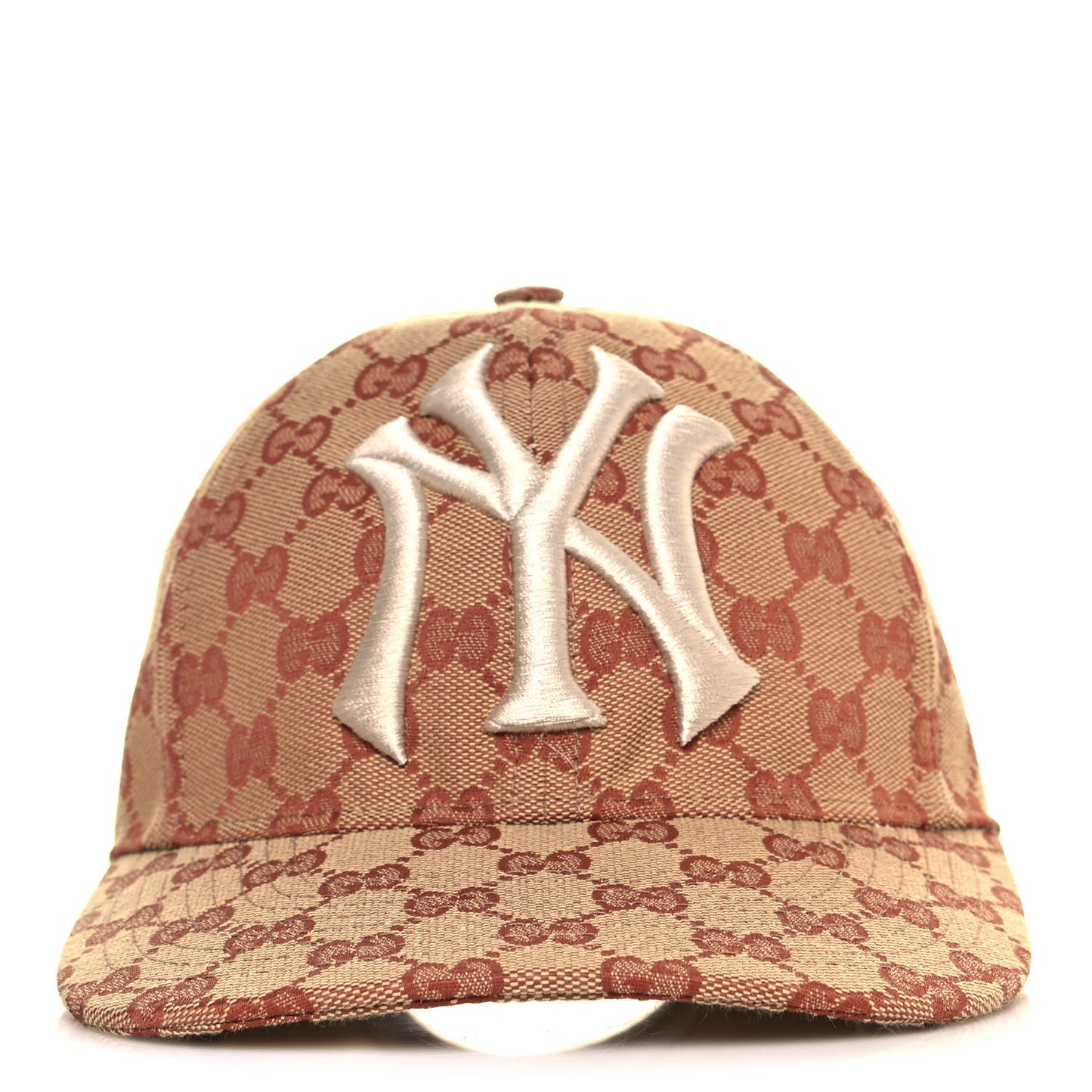 X MLB Monogram NY Yankees Baseball Hat 57-61 Beige Ruggine