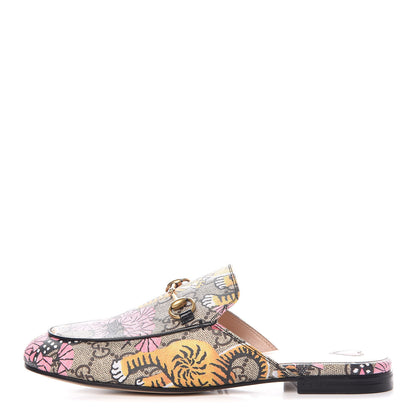 Gucci GG Supreme Monogram Bengal Womens Princetown Slippers 36.5 Beige Crop Pink 1 of 10