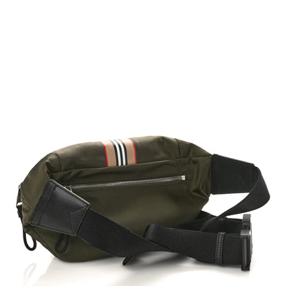 Burberry Nylon Icon Stripe Medium Sonny Bum Bag Dark Olive Green 2 of 8