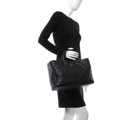 Chanel Caviar Quilted Large Coco Handle Shopping Tote Black 3 of 8